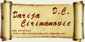 Darija Ćirimanović vizit kartica